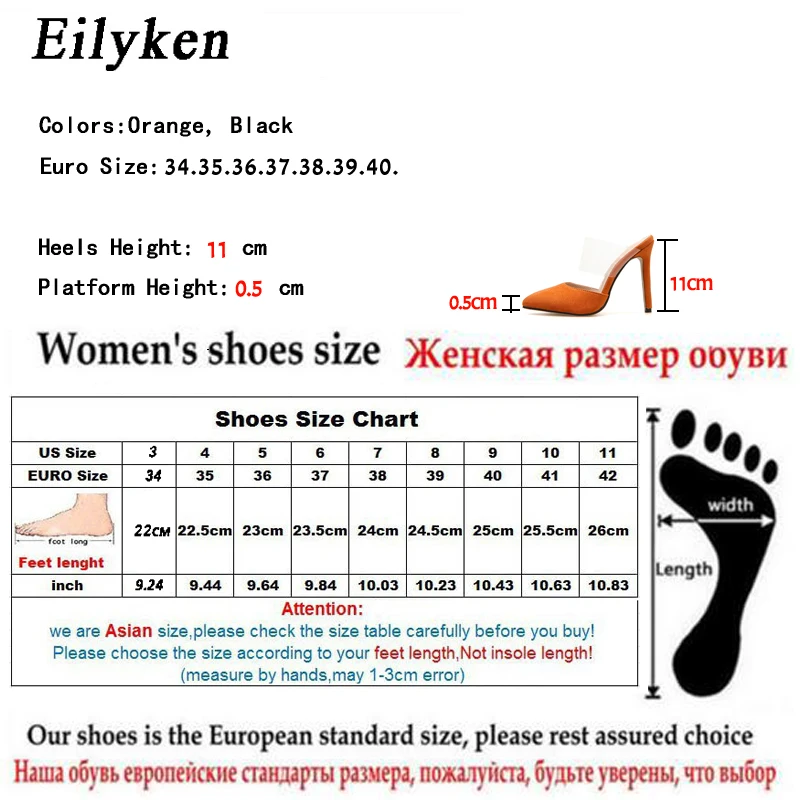 Eilyken/сезон весна-осень; выразительные женские шлепанцы с острым носком; модные босоножки на тонком высоком каблуке; женские шлепанцы без застежки; Туфли-гладиаторы