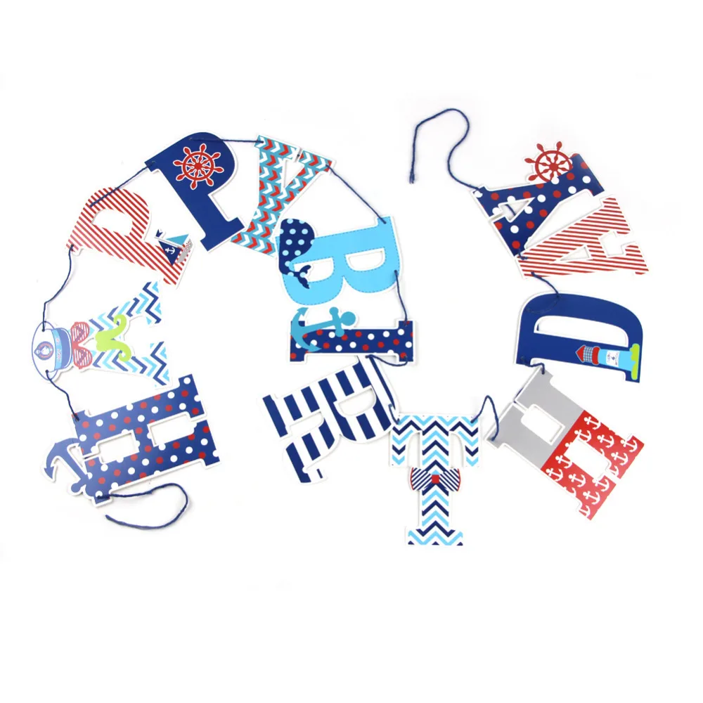 Морское украшение для торта на день рождения тему &quotЛошадки карусели&quot баннер