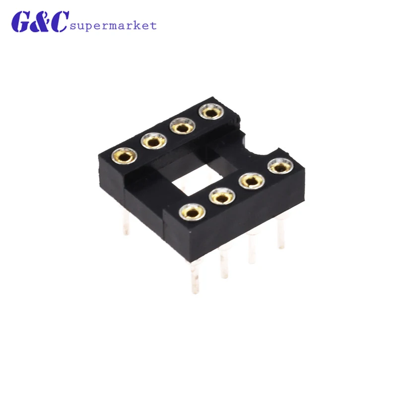 10/20/50/100 шт. круглые отверстия 8-контактный шаг 2 54 мм DIP IC розетки адаптер |