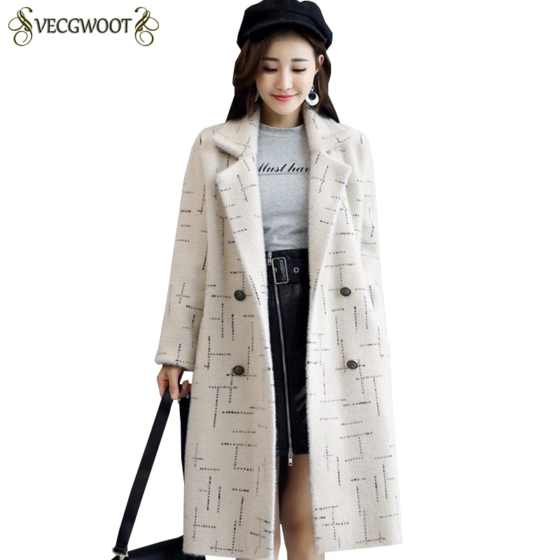 Женское длинное осенне зимнее Новое свободное шерстяное пальто женское модное