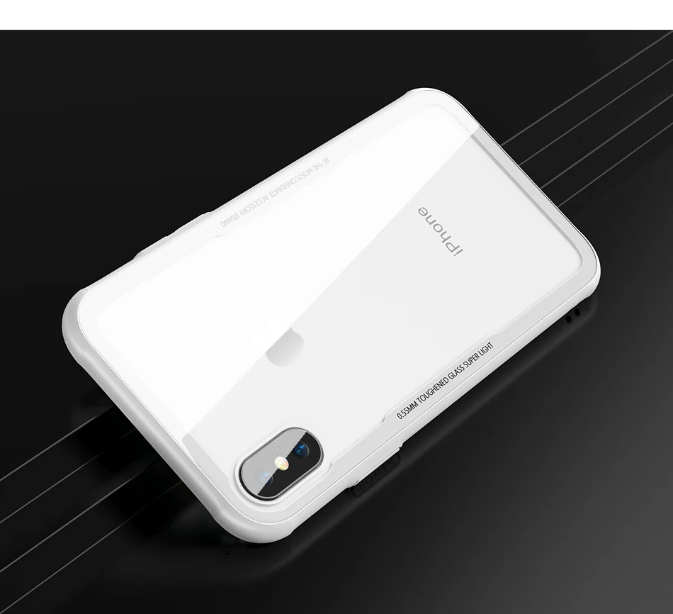 Роскошный чехол FLOVEME для iPhone XR XS Max X 11 Pro Max чехол из закаленного стекла для телефона для iPhone 7 8 Plus X прозрачный чехол