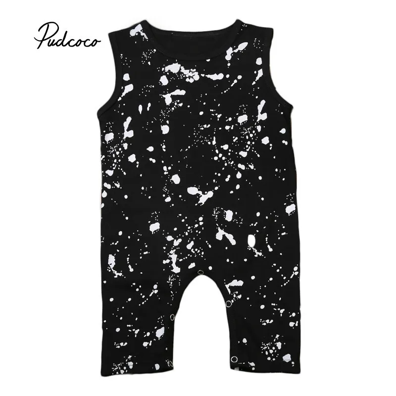 Модный комбинезон Pudcoco для маленьких мальчиков и девочек цельнокроеный