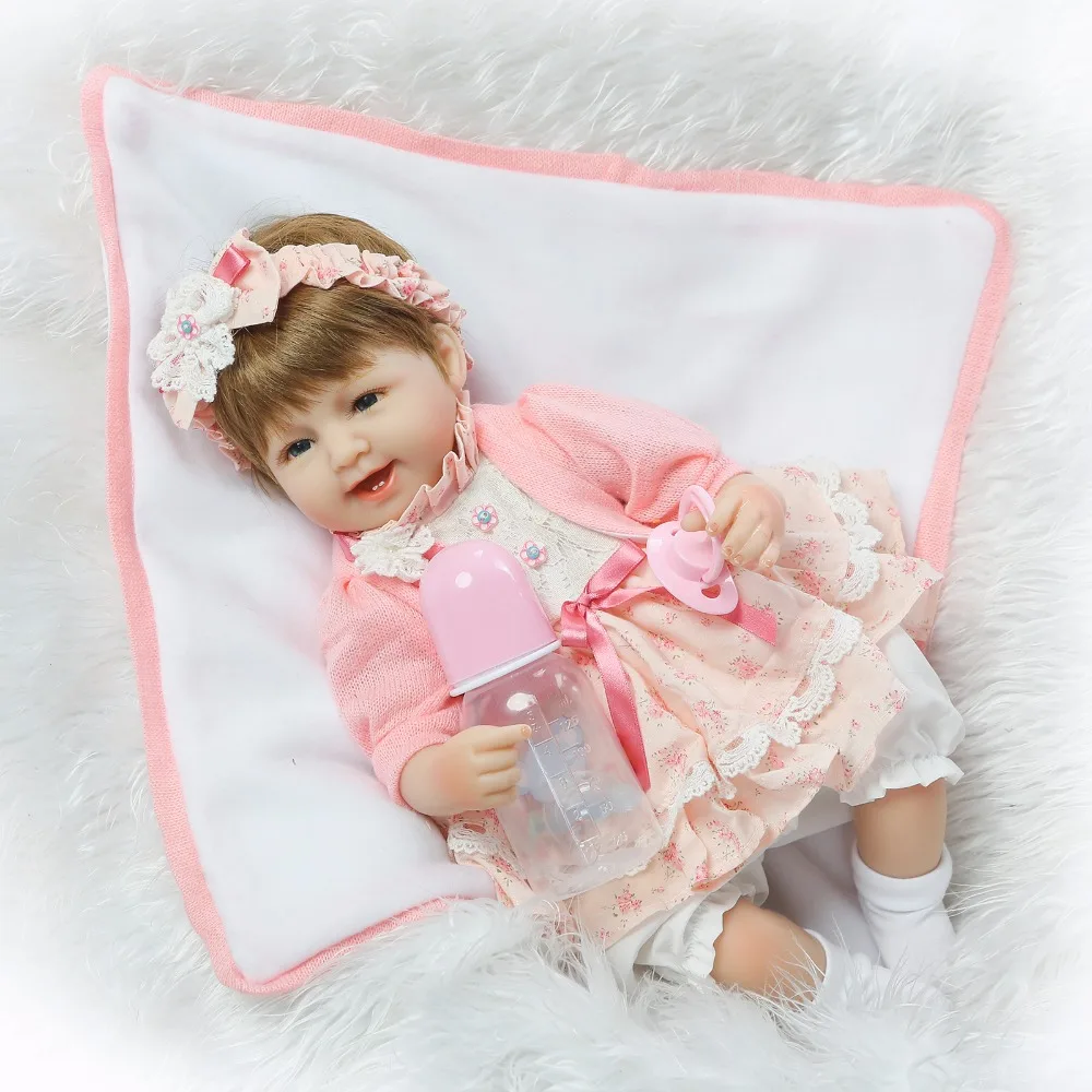 NPKCOLLECTION 40CM Handmade Lifelike Reborn Dolls Silicone Vinyl Baby Boy Doll Boneca Realista Bebe Princess Children Toy | Игрушки и