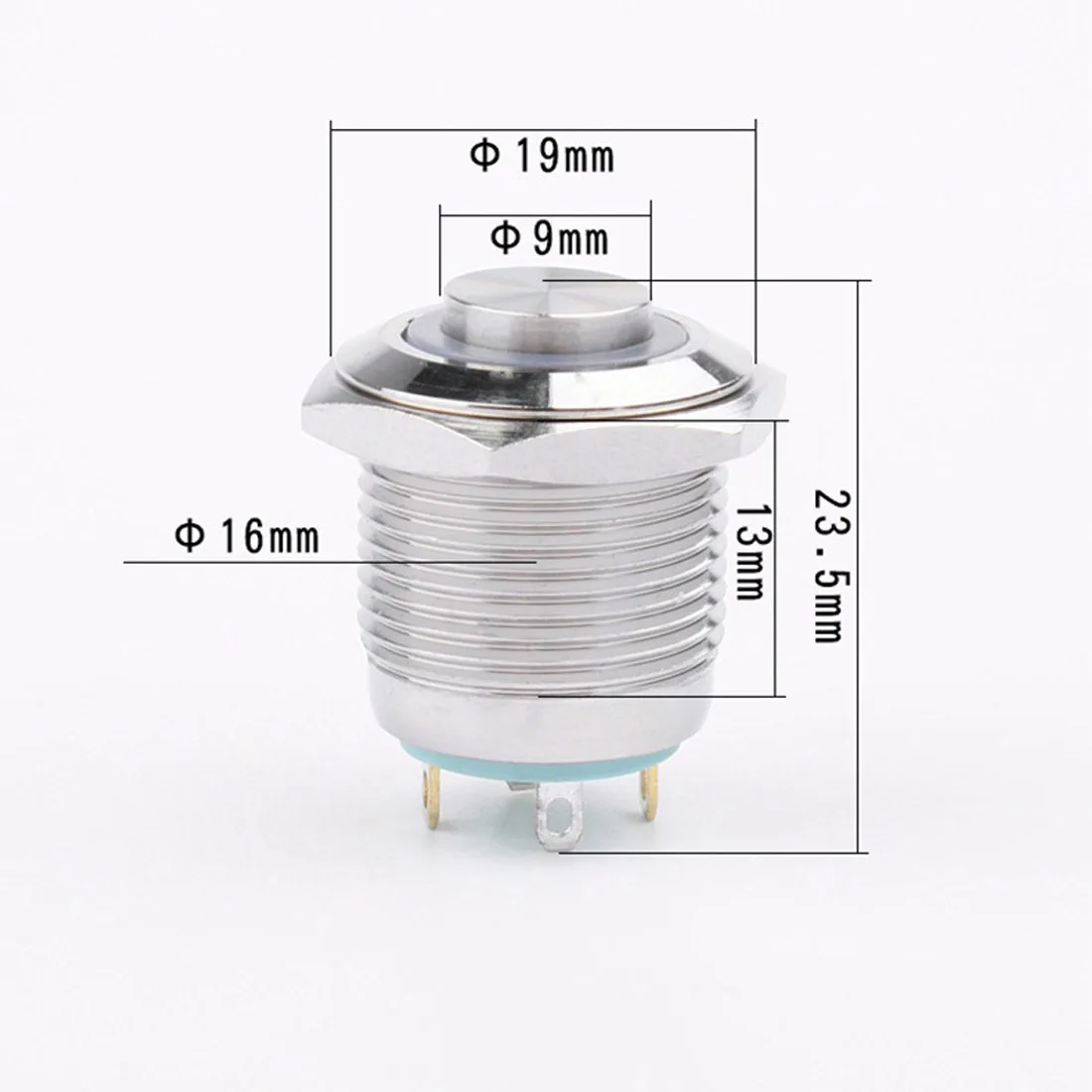 16 мм светодиодсветодиодный плоская защелка с Высокой Головкой со