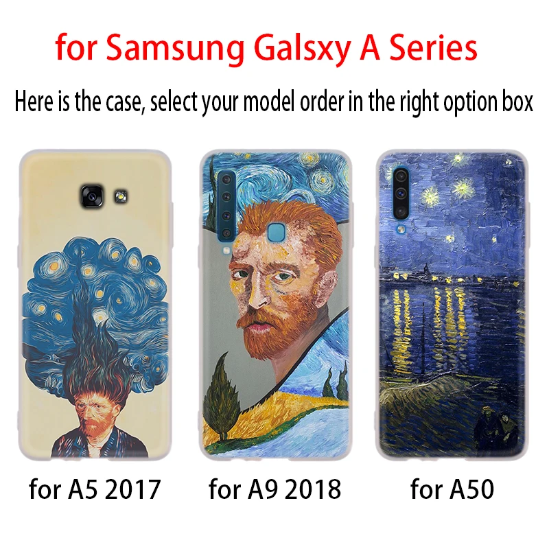 Чехол для Samsung A32 A52 A72 A12 A42 5g A21S A50 A51 A3 A5 A6 A7 A8 Plus 2018 2017 картина Винсента Ван Гога