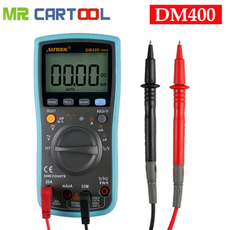 Autoranging Digital Multimeter 6000 Counts Large LCD Screen Display Low Voltage AC DC Measurement Tool VC17B+ |