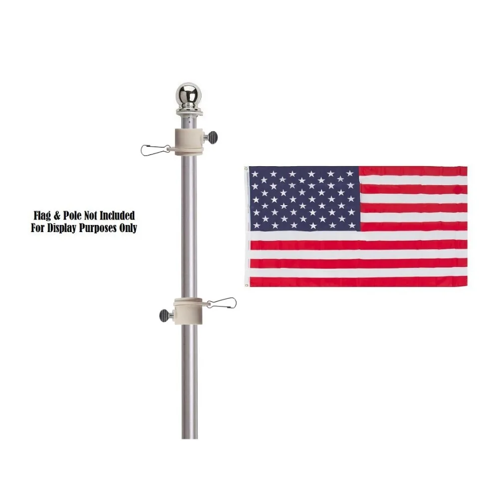 New Arrival 1 Pair Anti-Wrap Flag Pole Rotating Mounting Rings Grommet Clip Attachments Hot Sale | Спорт и развлечения