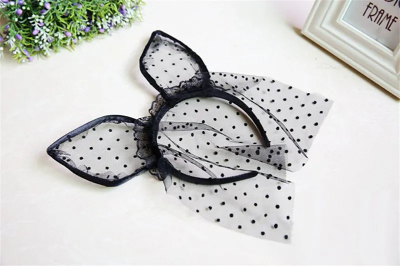 1 шт. Женская кружевная лента для волос с кроличьими ушками|Маски вечеринки| |