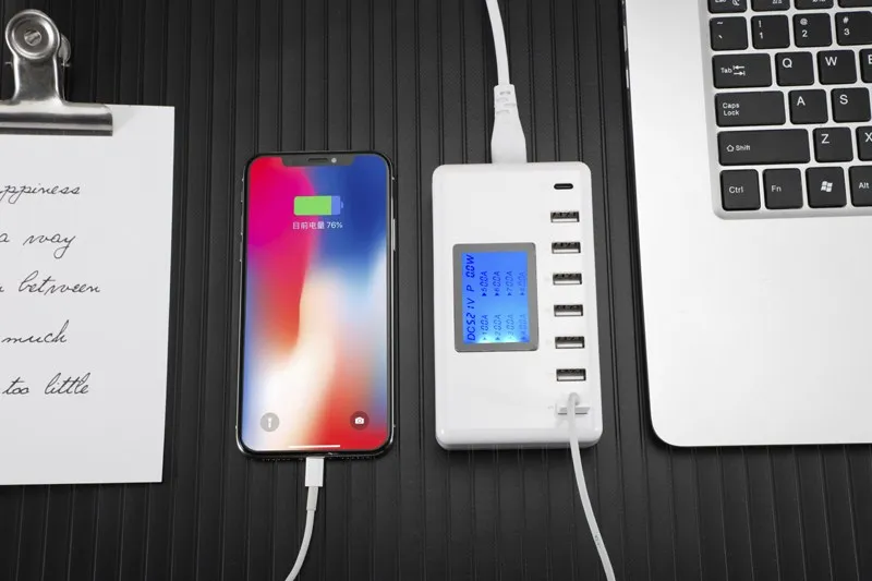 8 Порты и разъёмы для быстрой зарядки с usb портом Зарядное устройство типа C & QC 3 0