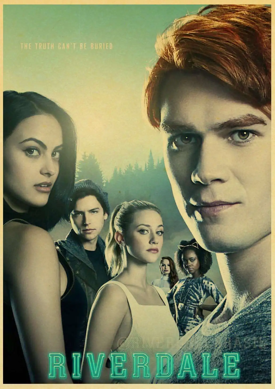 Сериал ривердейл плакат из крафт-бумаги художественный плакат Бар Кафе Винтаж Высокое качество печать рисунок ядро стены декоративная живопись