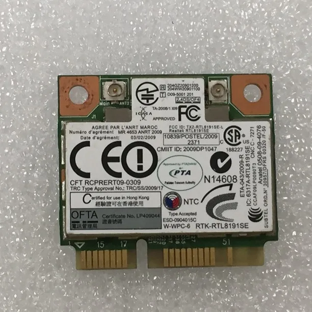 SSEA  RealTek RTL8191se Half Mini PCI-E,    IBM FRU:43y6553