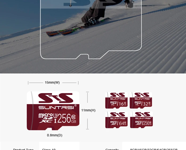 Suntrsi карта памяти 128 ГБ 256 ГБ Micro SD TF карты 64 ГБ 32 ГБ флэш-карта SDHC высокая скорость класс 10 C10 продукт