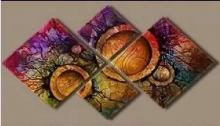 4P Modern Abstract handpaint Decor Wall Art Oil Painting On Canvas #gg52 | Дом и сад