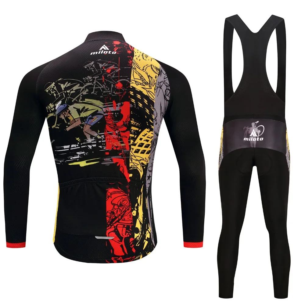 Arty bikers зимний комплект из Джерси с длинным рукавом комбинезон ropa ciclismo