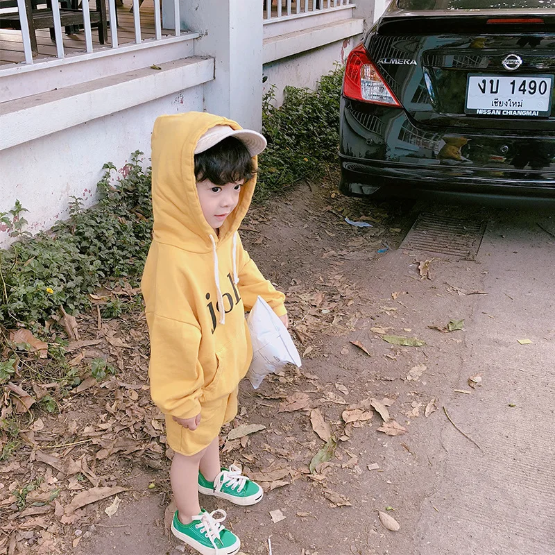 Весенние детские хлопковые трикотажные костюмы из 2 предметов комплекты