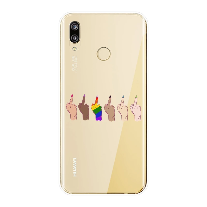 Мягкий силиконовый чехол для телефона Huawei P9 P10 P20 Lite Pro Plus P Smart феминистка задняя