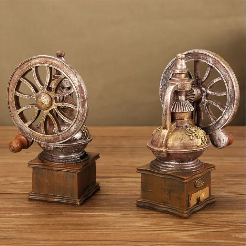 

Old-fashioned Coffee Machine European Home Decoration Shop Bar Living Room Props Soft Furnishings Housewarming Gifts