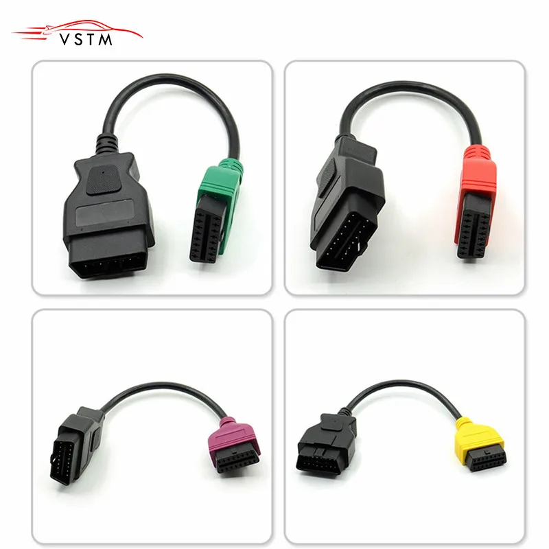 4 шт./лот высококачественный разъем fiatecuscan OBD2 Диагностический кабель для Fiat ECU