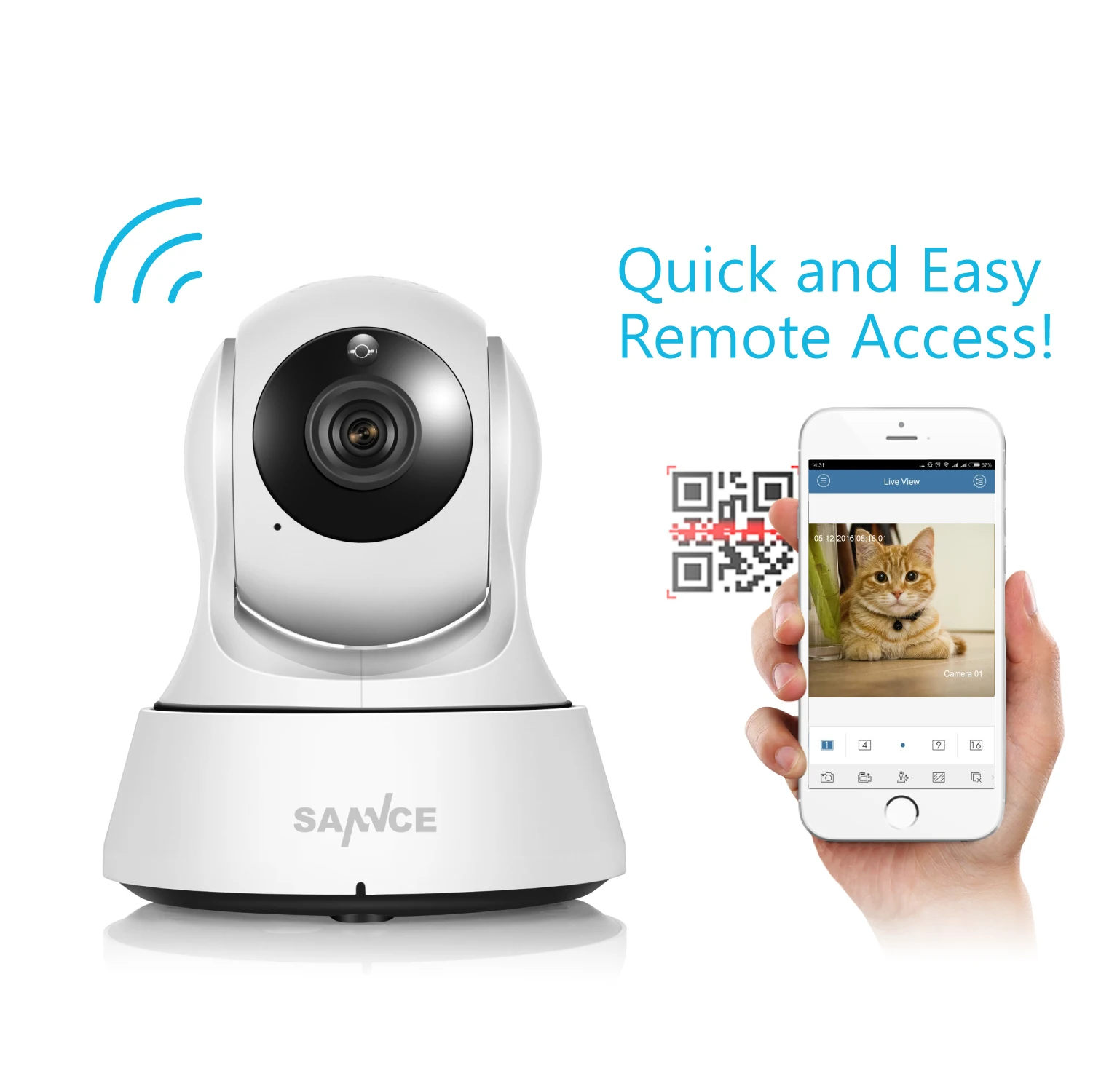Беспроводная мини камера видеонаблюдения SANNCE Full HD 1080P Wi Fi|cctv camera wifi|wireless ipcctv |