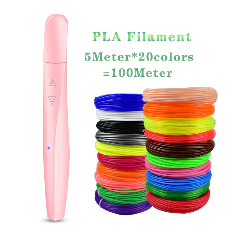 Pink Add 100meters Сенсорная 3D профессиональная печать 3D Ручка с OLED дисплеем поколение 3D Ручка для рисования художественного ремесла и образования - Цвет: Pink Add 100meters