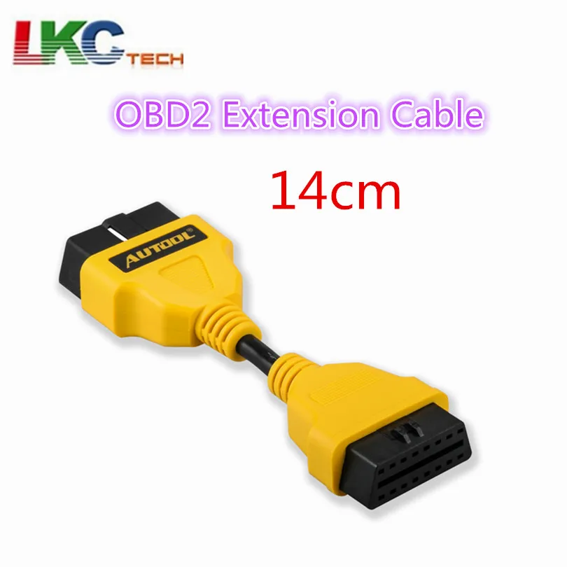Удлинительный кабель AUTOOL 14 см OBD2 для Launch IDIAG/Easydiag/Pro/Pro3/V/GOLO/Mdiag удлинитель кабеля