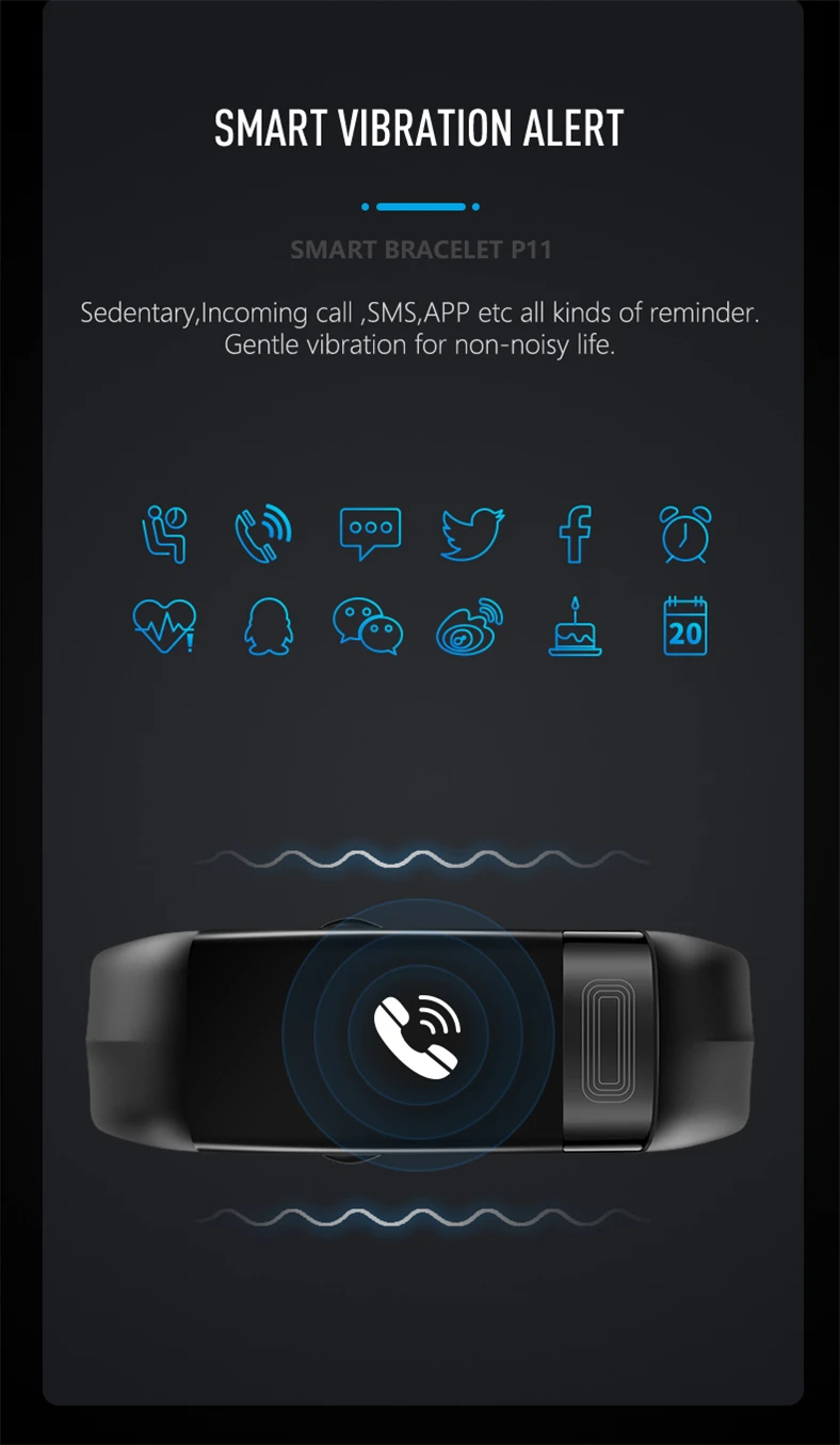 P11 смарт-браслет спортивные Смарт-часы для мужчин и женщин Smartband ECG Bluetooth браслет монитор сердечного ритма напоминание о звонках