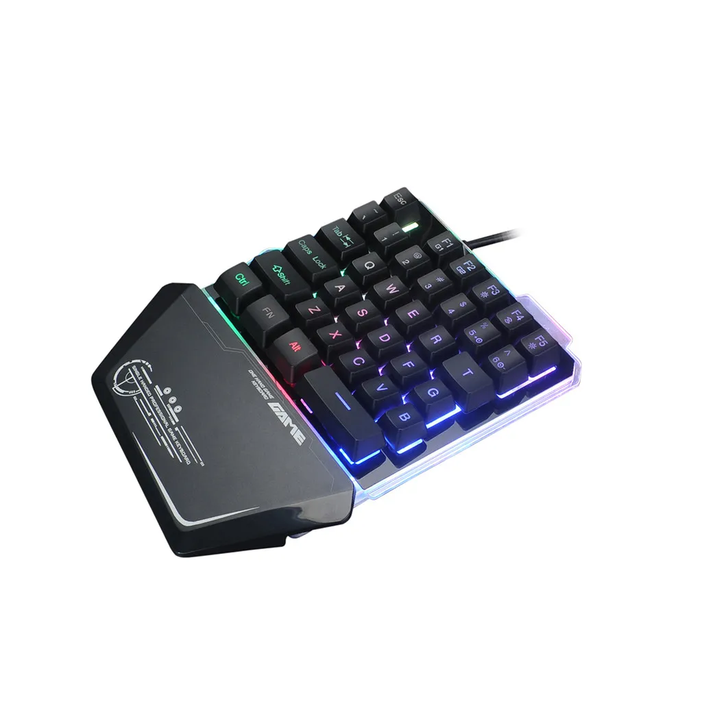 Игровая клавиатура VOBERRY для G40 с кабелем и 35 клавишами, игровая клавиатура с одной рукой, эргономичный дизайн