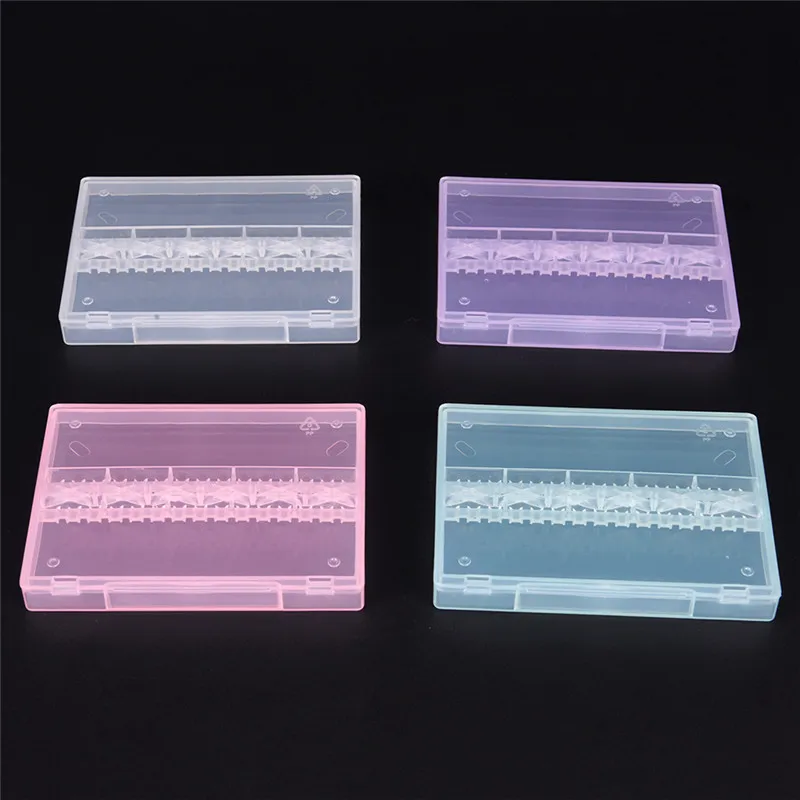 Прозрачный контейнер для шлифовки ногтей 4 цвета хранения пустых сверл | Красота