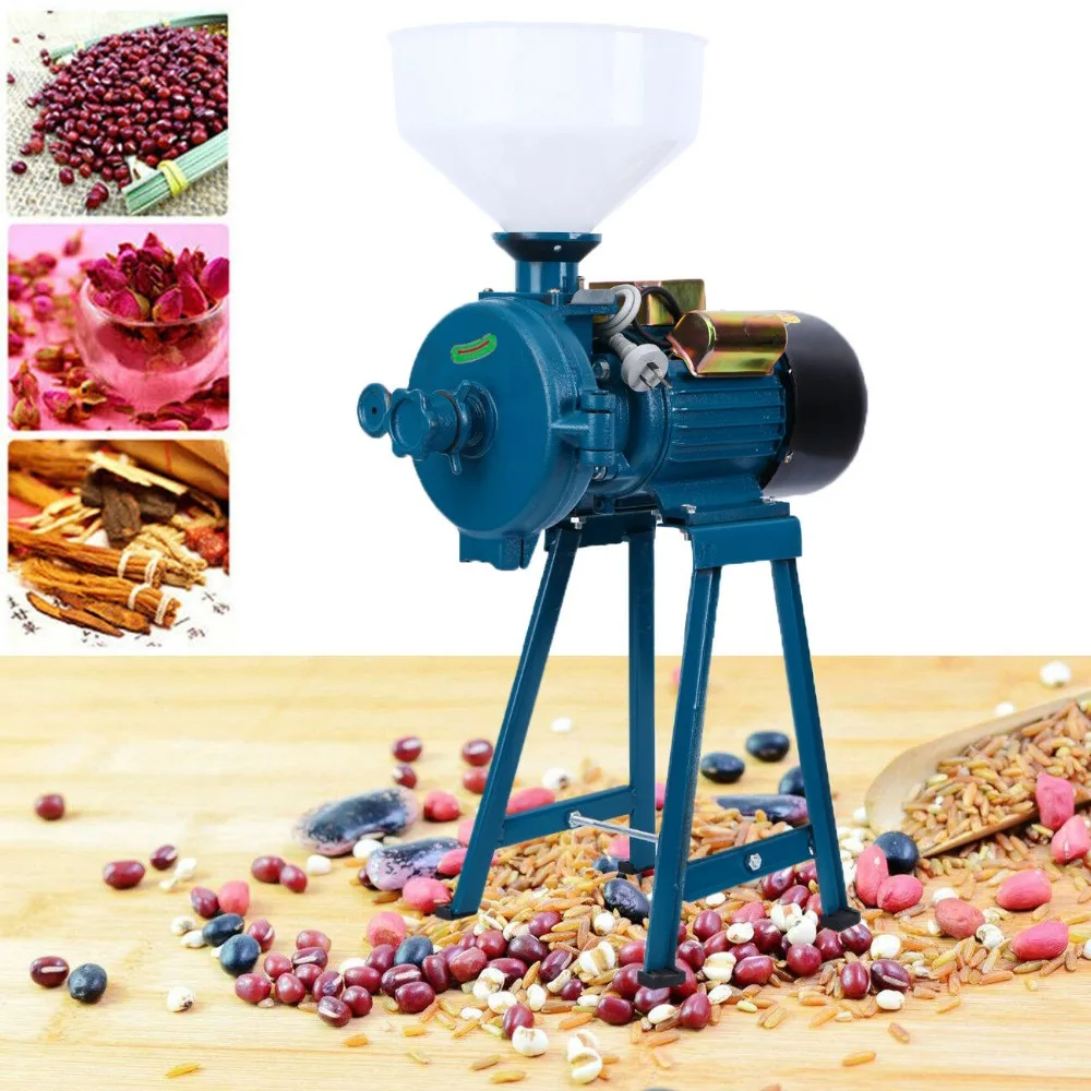2200W Electric Mill Wet Dry Cereals Grinder Corn Grain Rice Coffee Wheat with Funnel