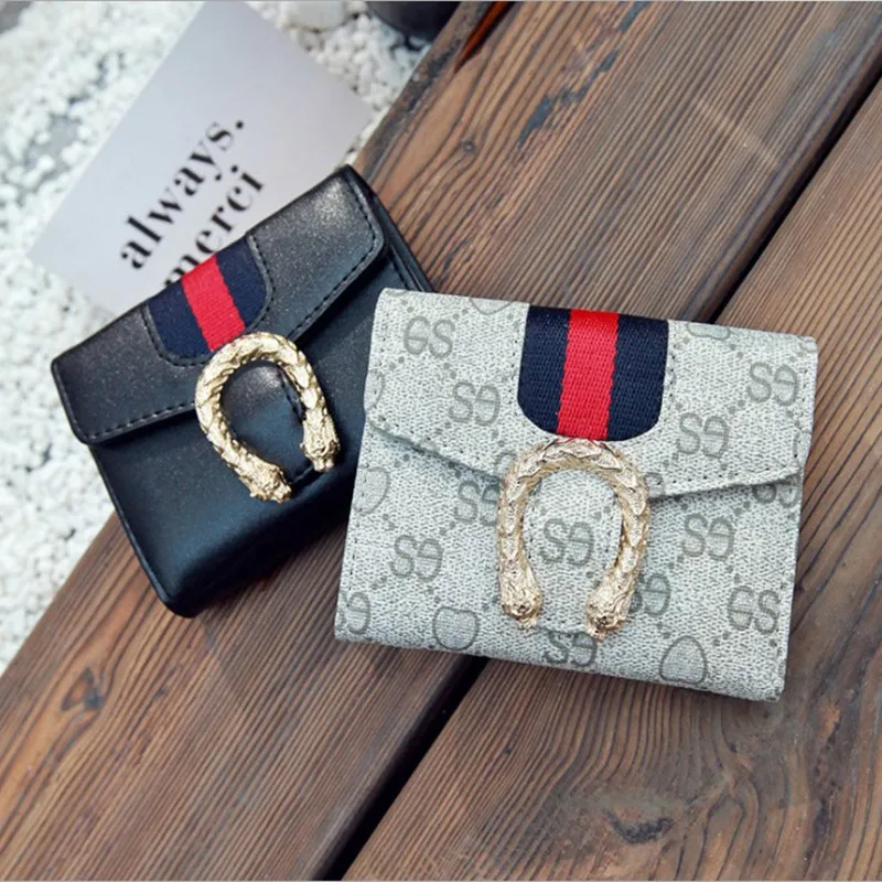 2018 женская обувь маленькие Короткие Кошелек складной кошелек замок vintage кошельки