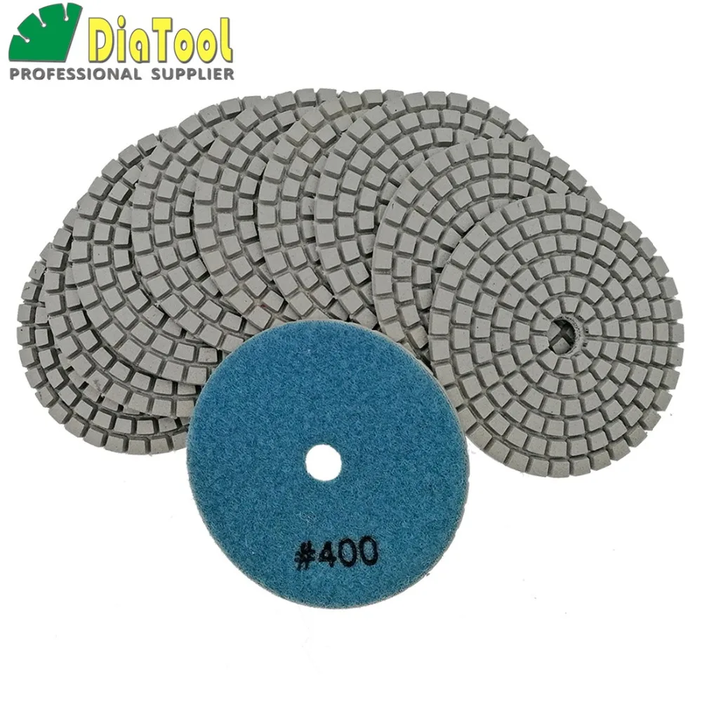 

Diatool 10 шт. диаметр 80 мм грит #400 diamond мокрый Гибкий Полировки B 3 "#400 белый бонд Наждачные круги
