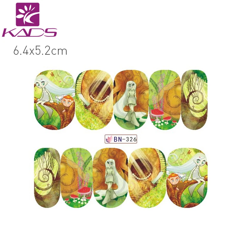 KADS BN325 336 секреты Келл Дизайн Мультфильм Симпатичные Полное Покрытие Nail Art Воды