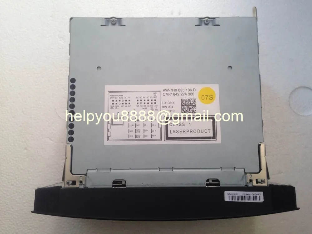 Новинка BOSH single CD Радио 7H0 035 186D с кодом для Volkswagen VW Touareg автомобильное радио