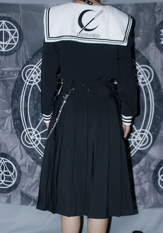 Готическая женская футболка с вышивкой в консервативном стиле для девочек