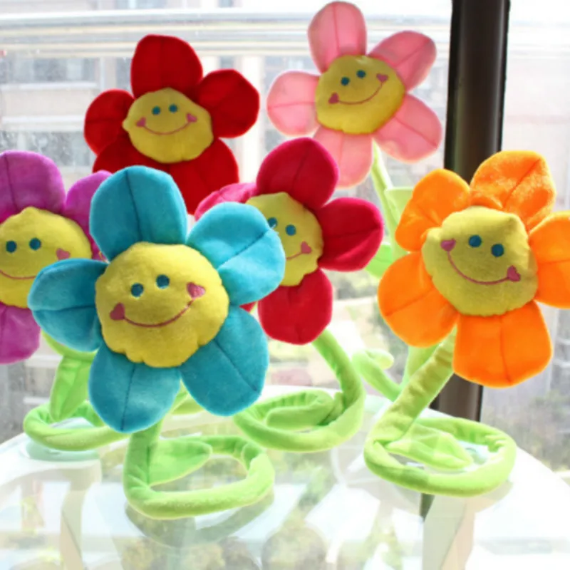 8 шт. Детская плюшевая кукла занавеска с улыбающимся лицом 11 дюйма|sunflower plush|sunflower