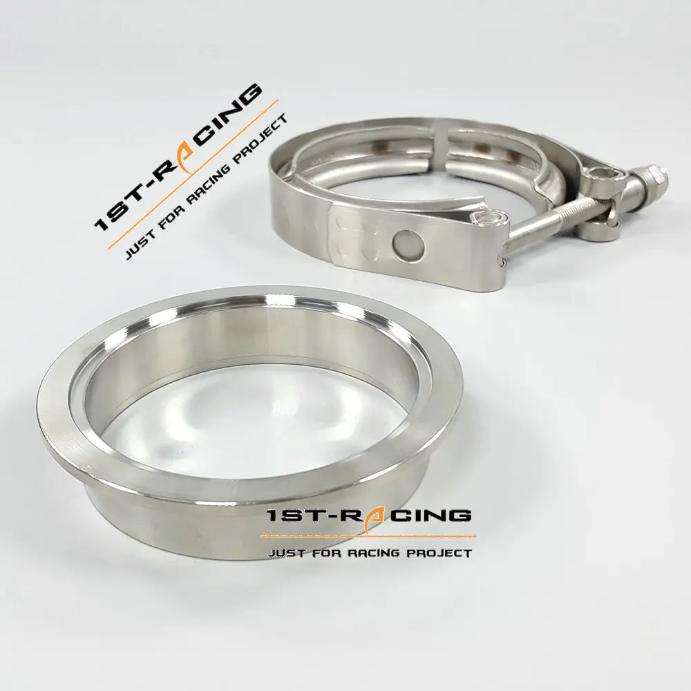 3.5&quot 89mm V-BAND Clamp+ Flange ALL STAINLESS STEEL EXHAUST TURBO HOSE 3.5 | Engine
