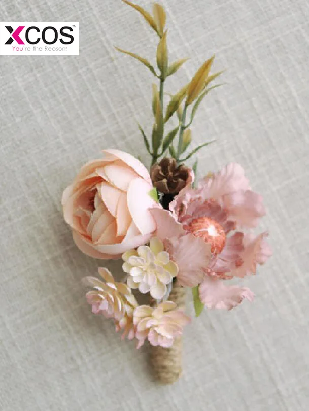 Wedding Prom Boutonniere Flower Brooch Hand Corsage Witness Groom Bridesmaid Groomsmen Wrist Flowers HQ510 |