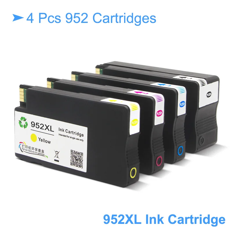 [Третьей вечерние бренд] для hp 952XL 952 XL сменный чернильный картридж для hp Officejet Pro 7740 8210 8216 8702 8710 8720 8730 8740 - Цвет: 4PC (BK C M Y)