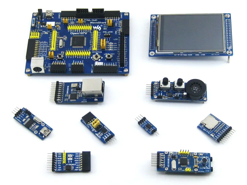 Макетная плата WS STM32 Open107V посылка B для STM32F107V series STM32F107VCT6 MCU с 9 модулями