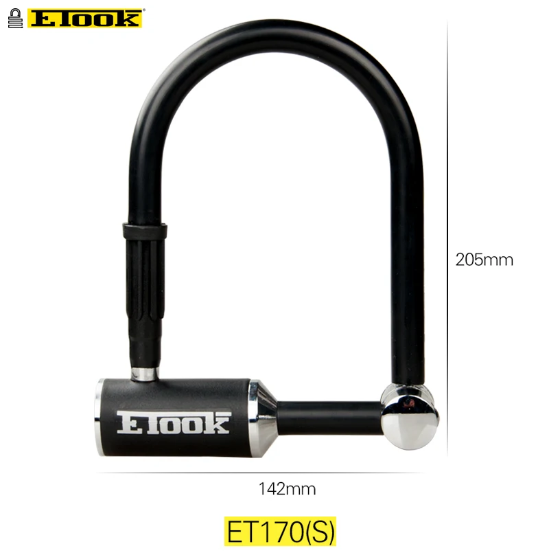 ET170-S ETOOK, Противоугонный, крепкий, u-образный замок, для безопасности велосипеда, электронный, автомобильный, велосипедный замок, стальной, MTB, для горной дороги, велосипедный замок, Аксессуары для велосипеда - Цвет: ET170-S