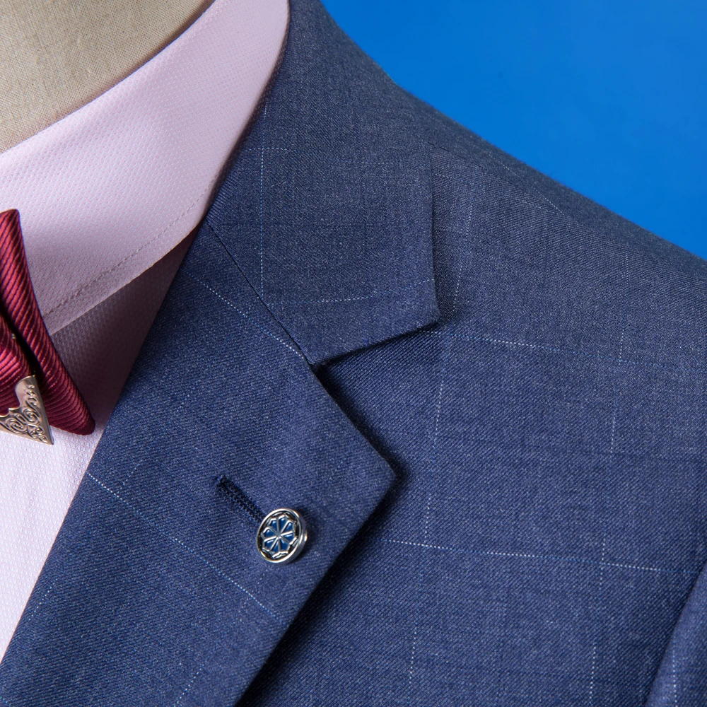 OSCN7 2019 клетчатые Костюмы Под заказ для мужчин Slim Fit Свадебная вечеринка мужской s
