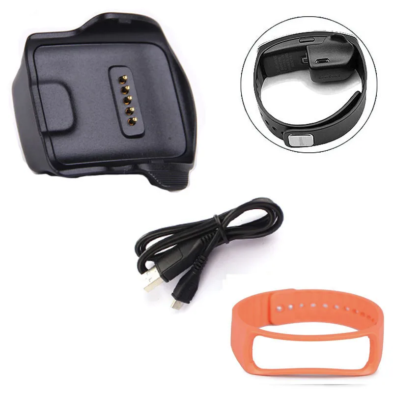 Зарядная док-станция для Samsung Galaxy Gear Fit R350 часы + кабель ремешок на запястье SmartWatch