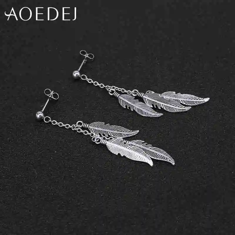 Серьги AOEDEJ из нержавеющей стали для женщин и мужчин ранние серьги Винтажные