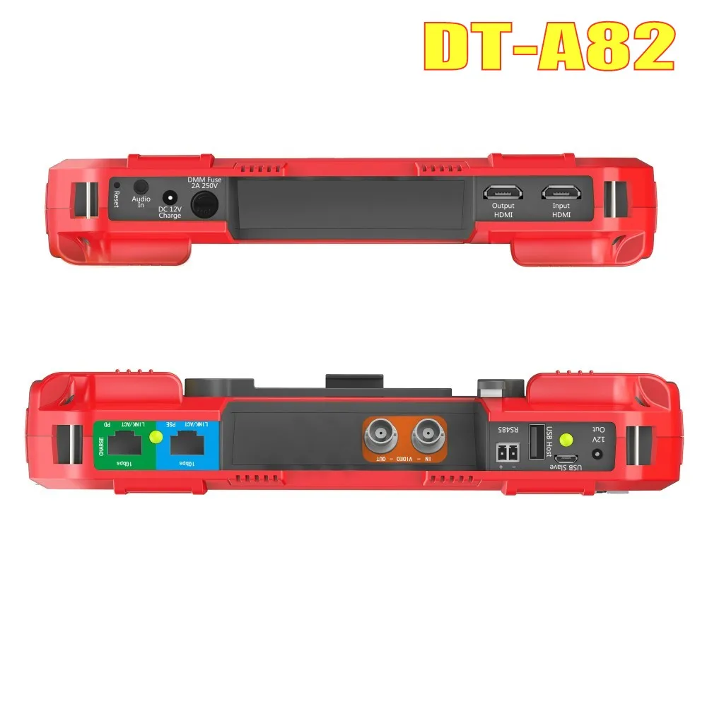 Профессиональный CCTV тестер монитор DT A86 A82 7 дюймов H.265 4K IP TVI CVI AHD CVBS камеры TDR