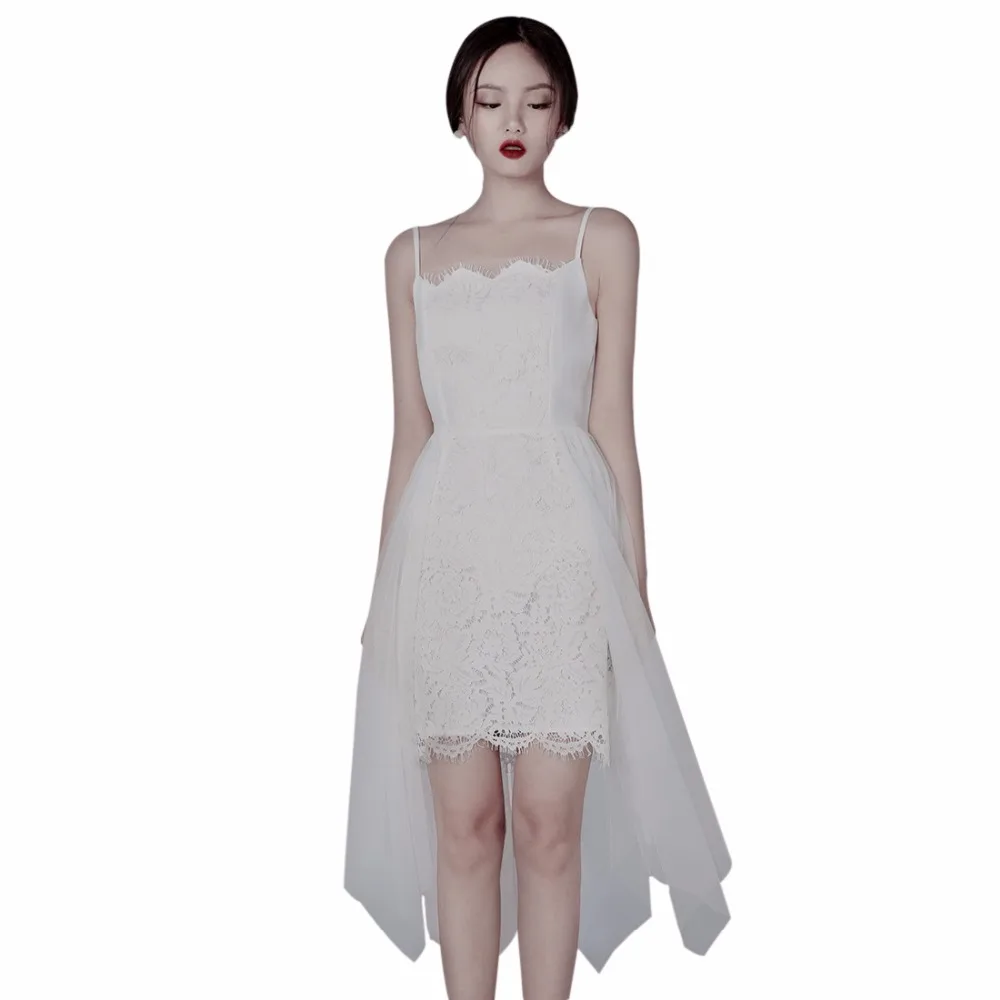 Женское платье на бретелях спагетти с открытой спиной|Женские платья| |