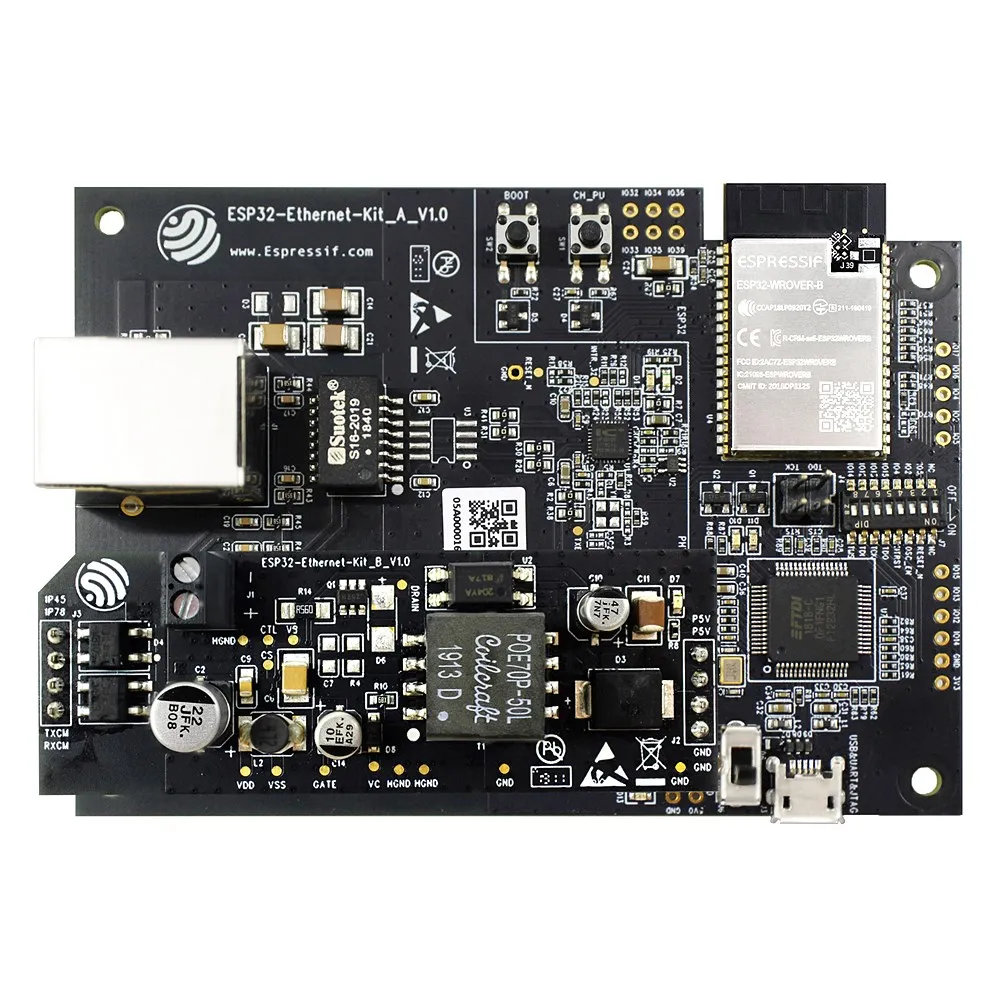 ESP32 Ethernet Kit к Wi Fi макетной плате PoE блок питания 802.11b/g/n JTAG|Модули для умного дома| |