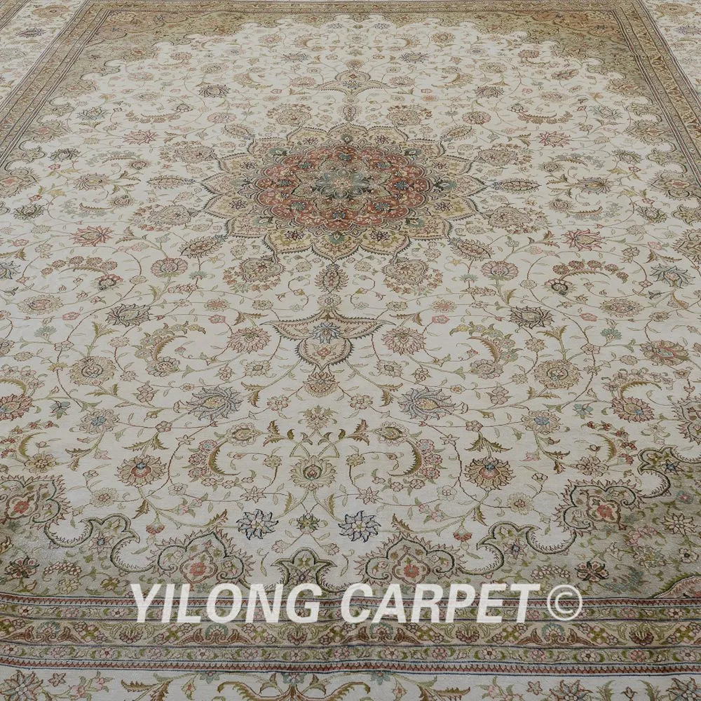 Kopen Yilong 9'x12 'Vantage Klassieke Kleed Grote Antieke Beige Hereke Persain Handgemaakte Tapijt (1913)