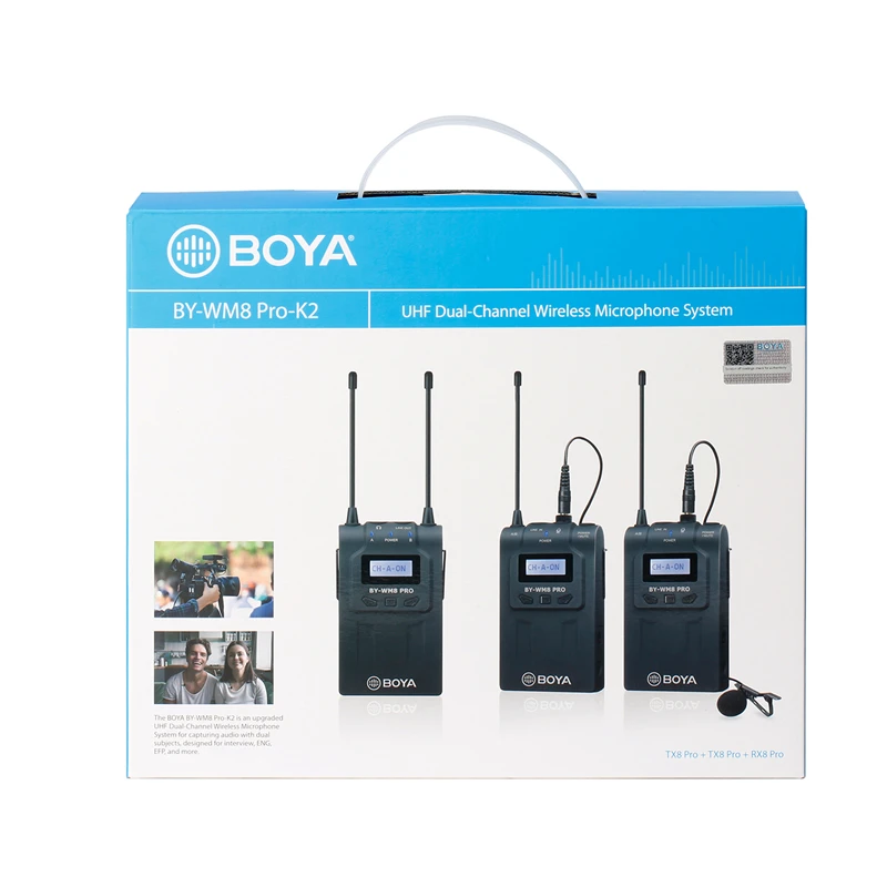 Беспроводной микрофон BOYA BY WM8 Pro конденсаторный аудио видео приемник для цифровых
