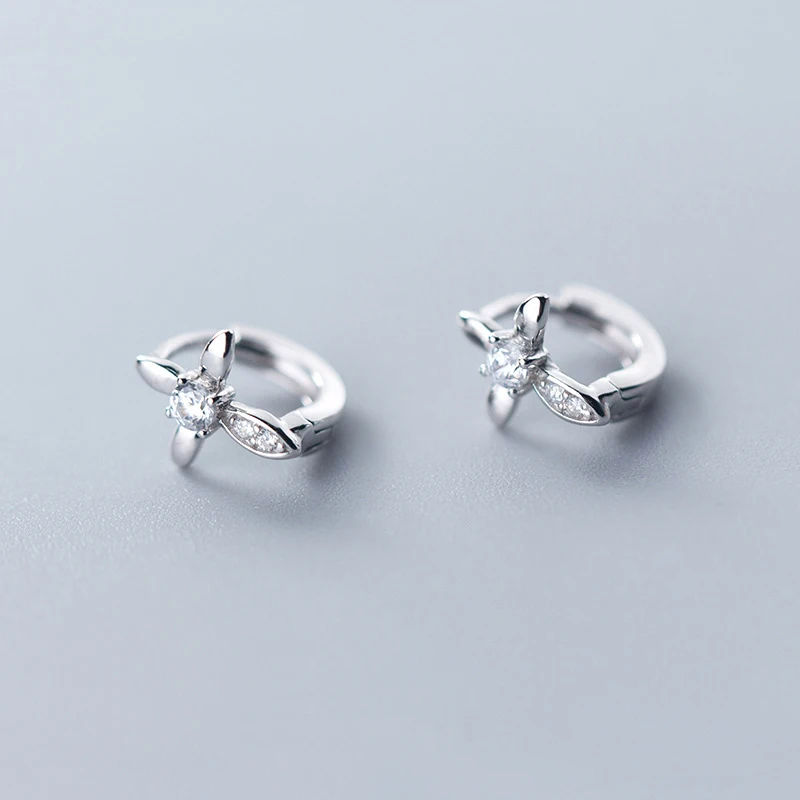 INZATT Trendy Geometric Zircon Cross Hoop Earrings Charm 925 Sterling Silver Fine Jewelry For Women Birthday Party Accessories | Украшения