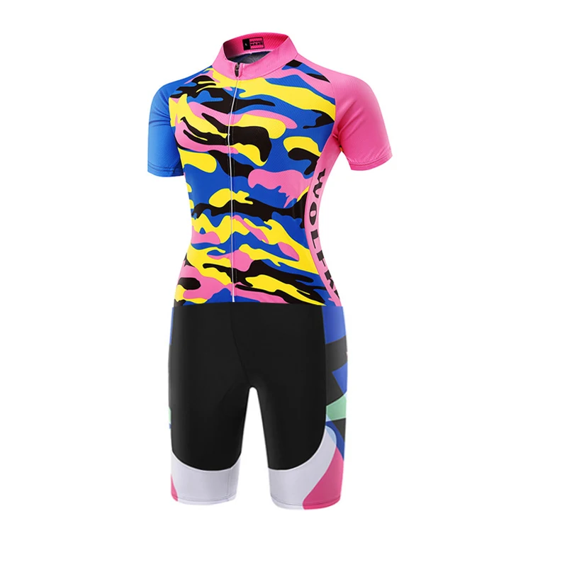 Новинка хит WOLFKEI Skinsuit одежда для велоспорта цельное боди Ropa Ciclismo MTB велосипедная